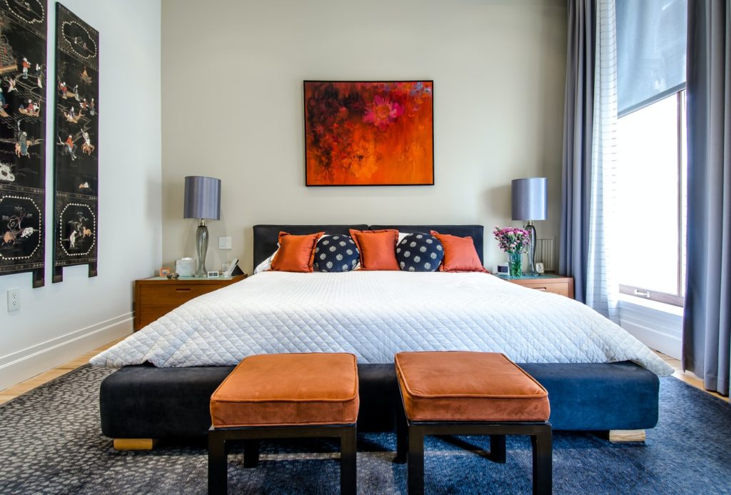 warm & cool bedroom colors, interior design